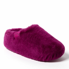 Fireside by Dearfoams Women's Maryboro Genuine Shearling Platform Clog Slipper Cozy Womens Slippers discount