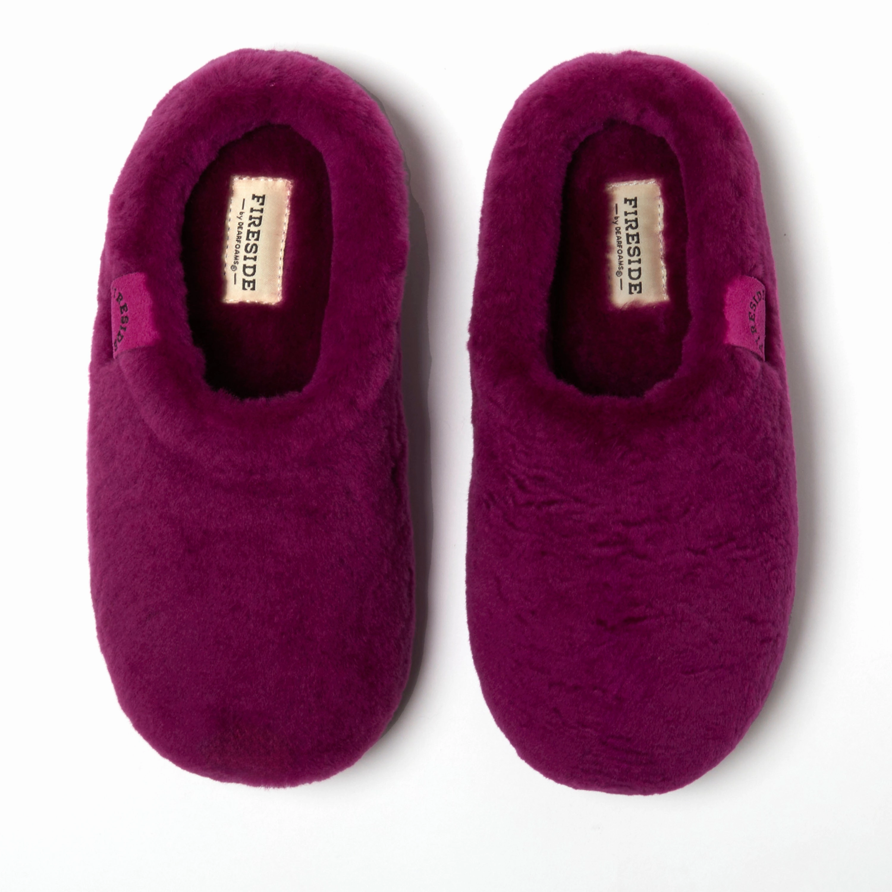 Fireside by Dearfoams Women's Maryboro Genuine Shearling Platform Clog Slipper