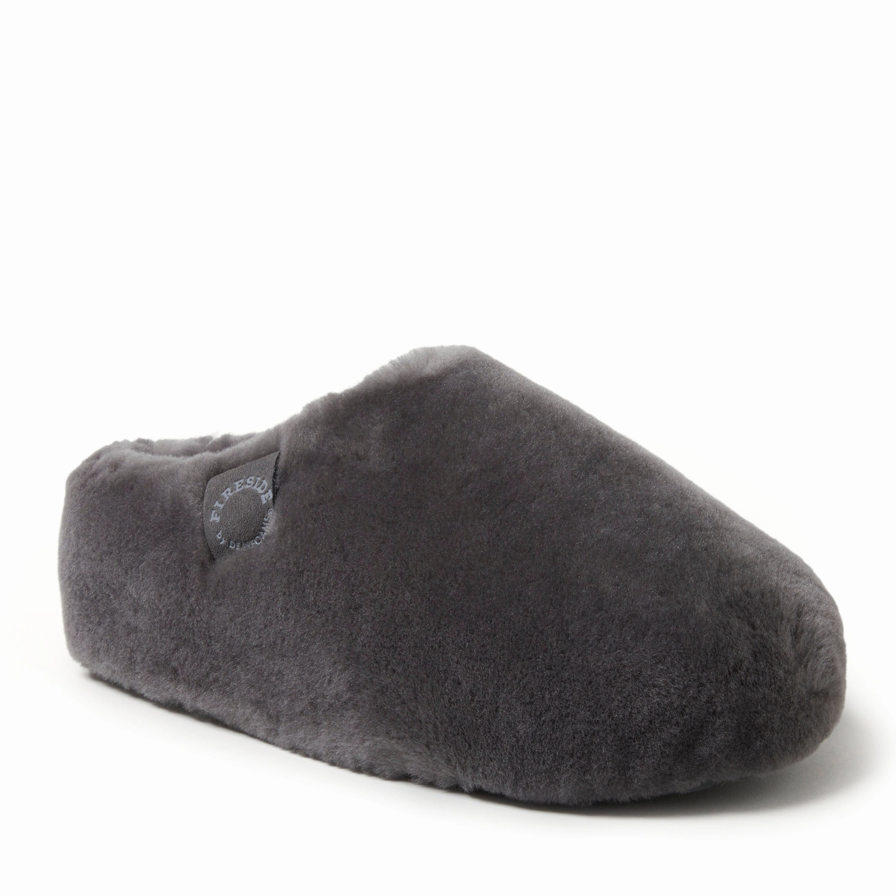 Fireside by Dearfoams Women's Maryboro Genuine Shearling Platform Clog Slipper