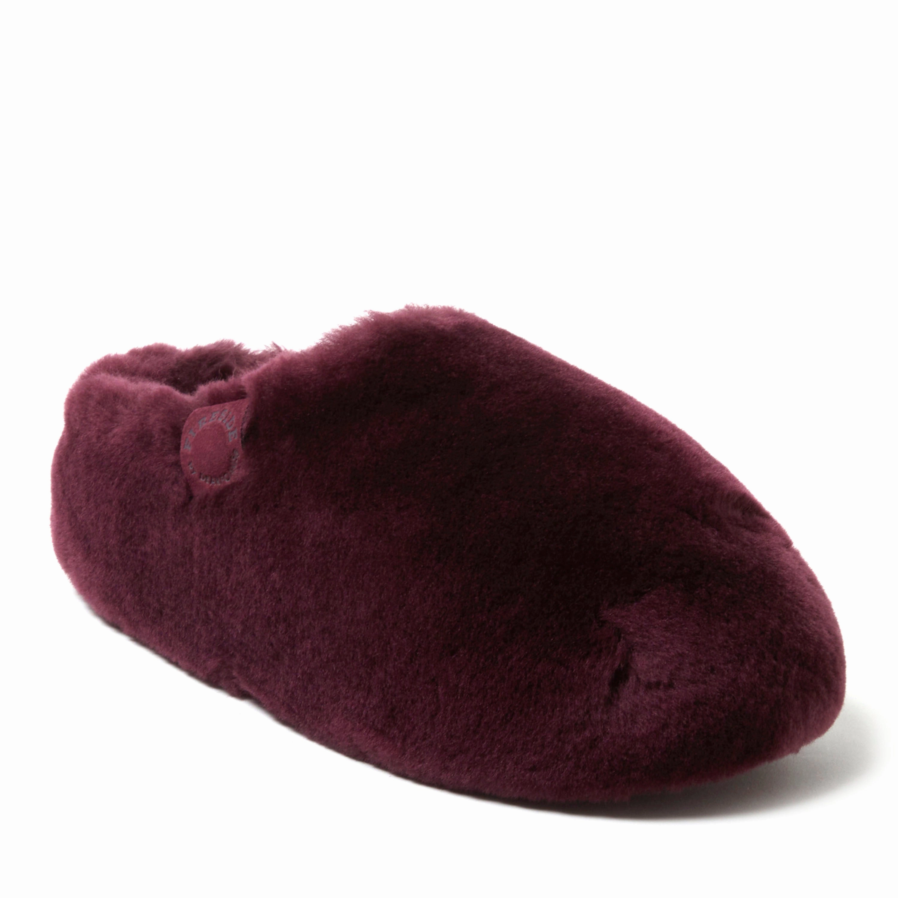 Fireside by Dearfoams Women's Maryboro Genuine Shearling Platform Clog Slipper