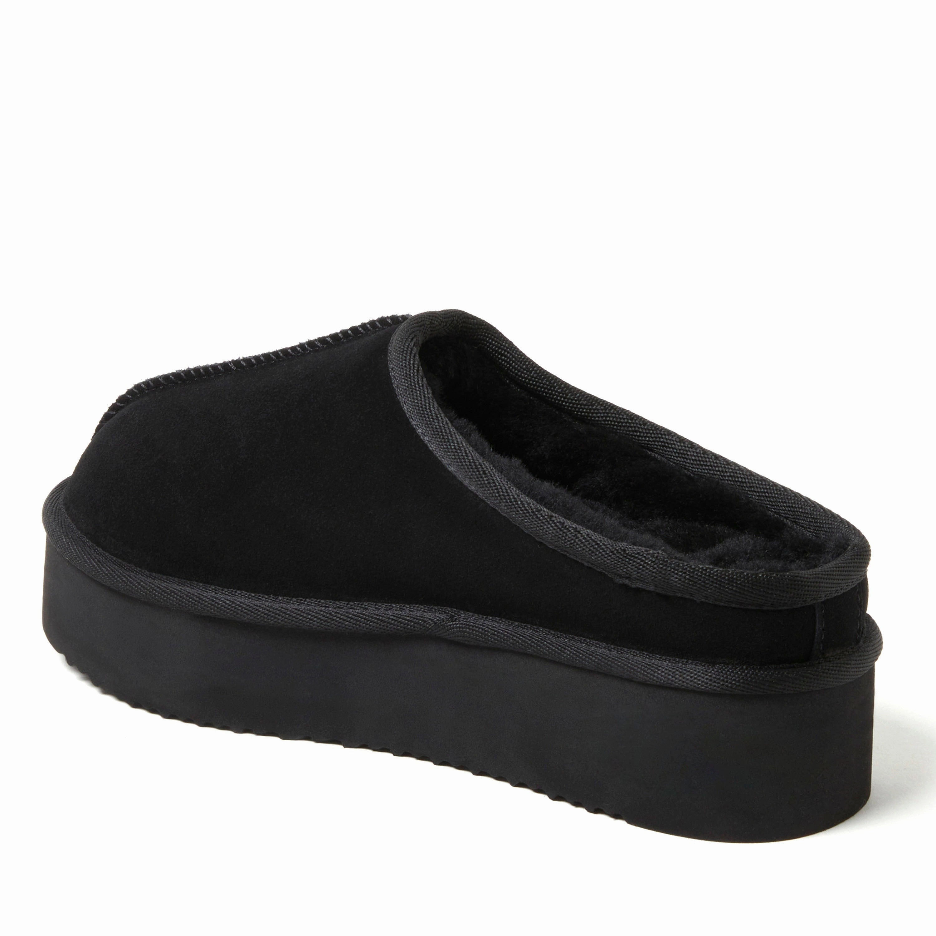 Fireside by Dearfoams Women's Queenstown Genuine Shearling Platform Clog