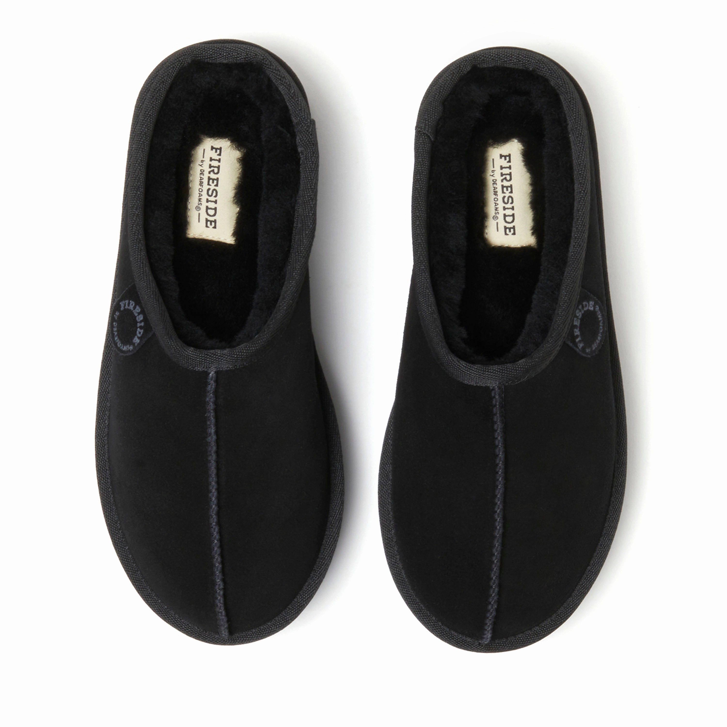 Fireside by Dearfoams Women's Queenstown Genuine Shearling Platform Clog