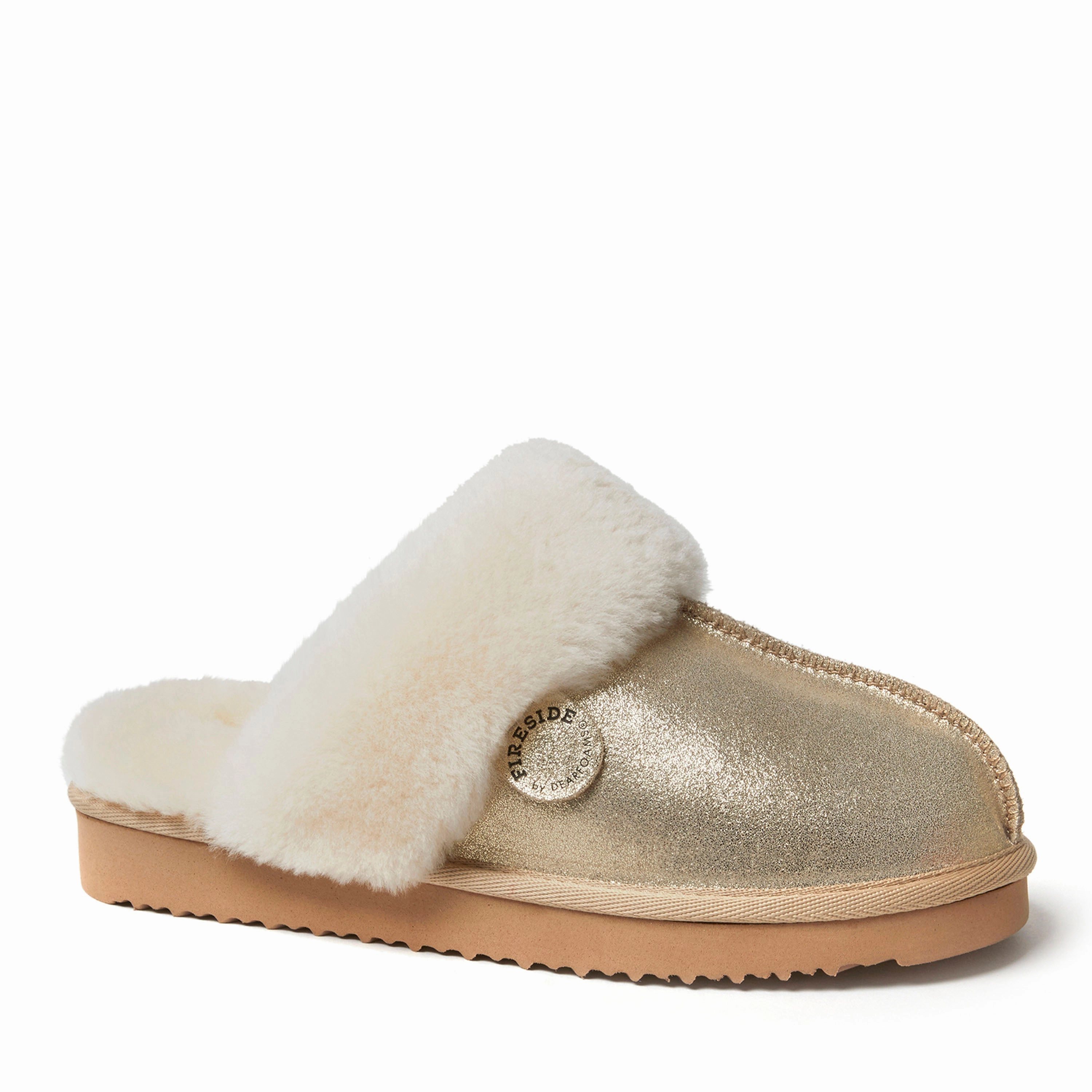 Fireside By Dearfoams Women's Sydney Genuine Shearling Scuff