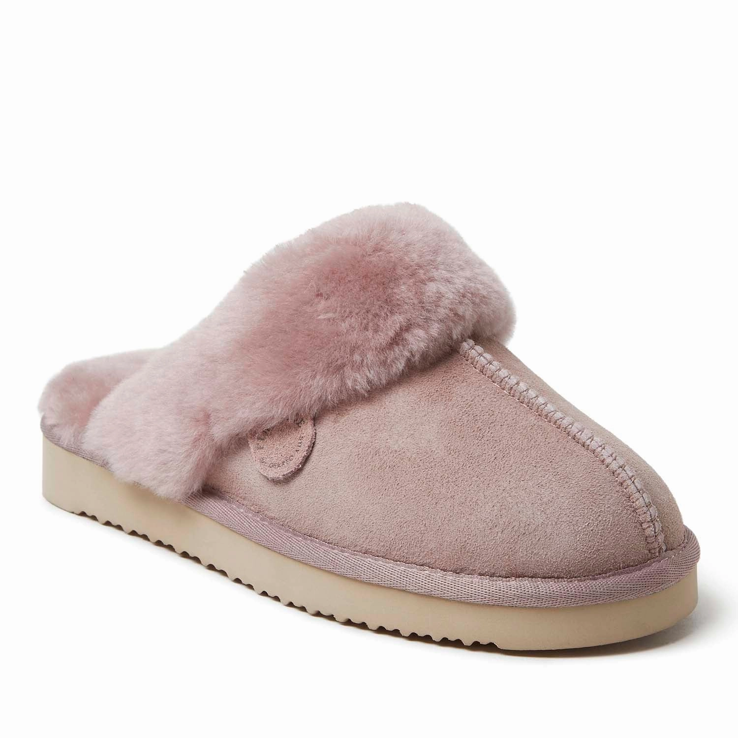 Fireside By Dearfoams Women's Sydney Genuine Shearling Scuff