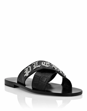 Flat Crocco Printed Sandals Mens Sandals outlet deals
