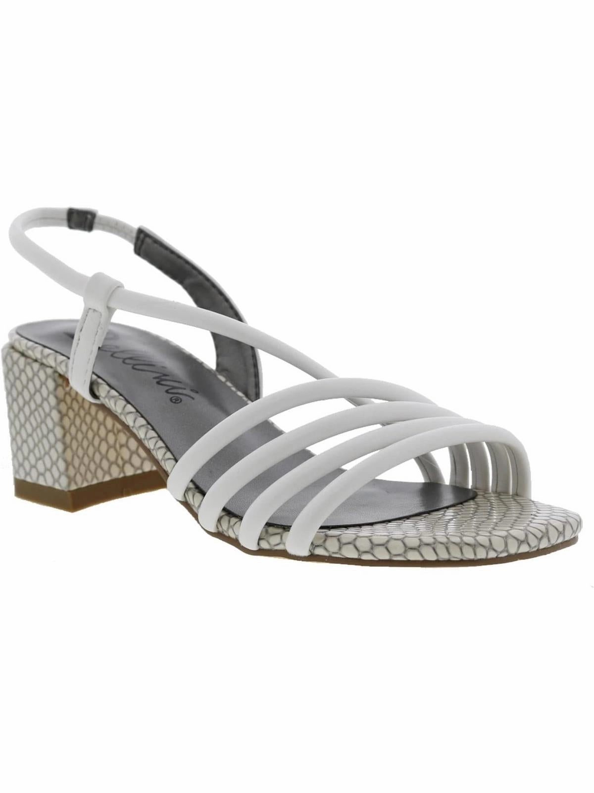 Fling Womens Slip On Open Toe Heels