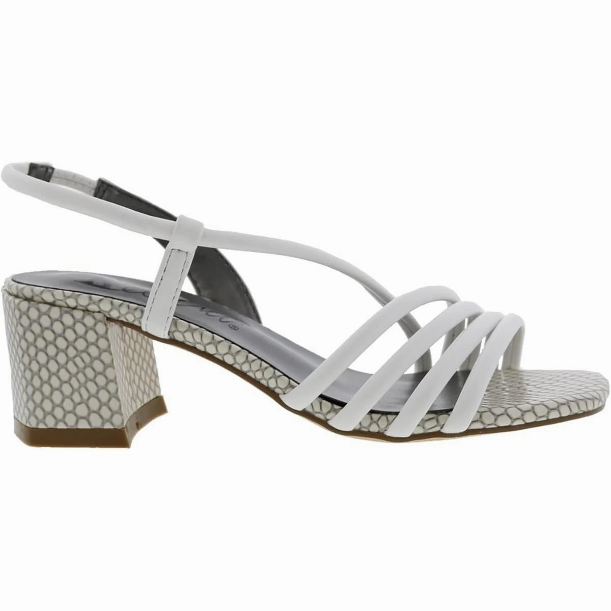 Fling Womens Slip On Open Toe Heels