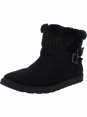 FLURRY Womens Faux Leather Cold Weather Shearling Boots Hot sale Womens Boots