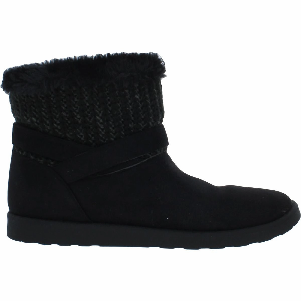 FLURRY Womens Faux Leather Cold Weather Shearling Boots
