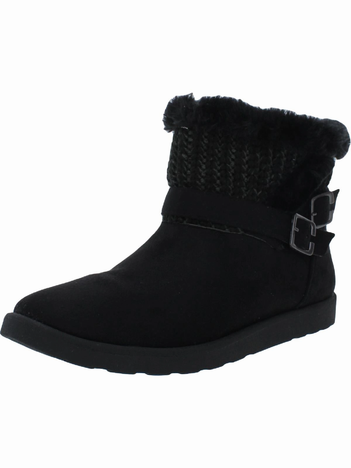FLURRY Womens Faux Leather Cold Weather Shearling Boots Hot sale Womens Boots