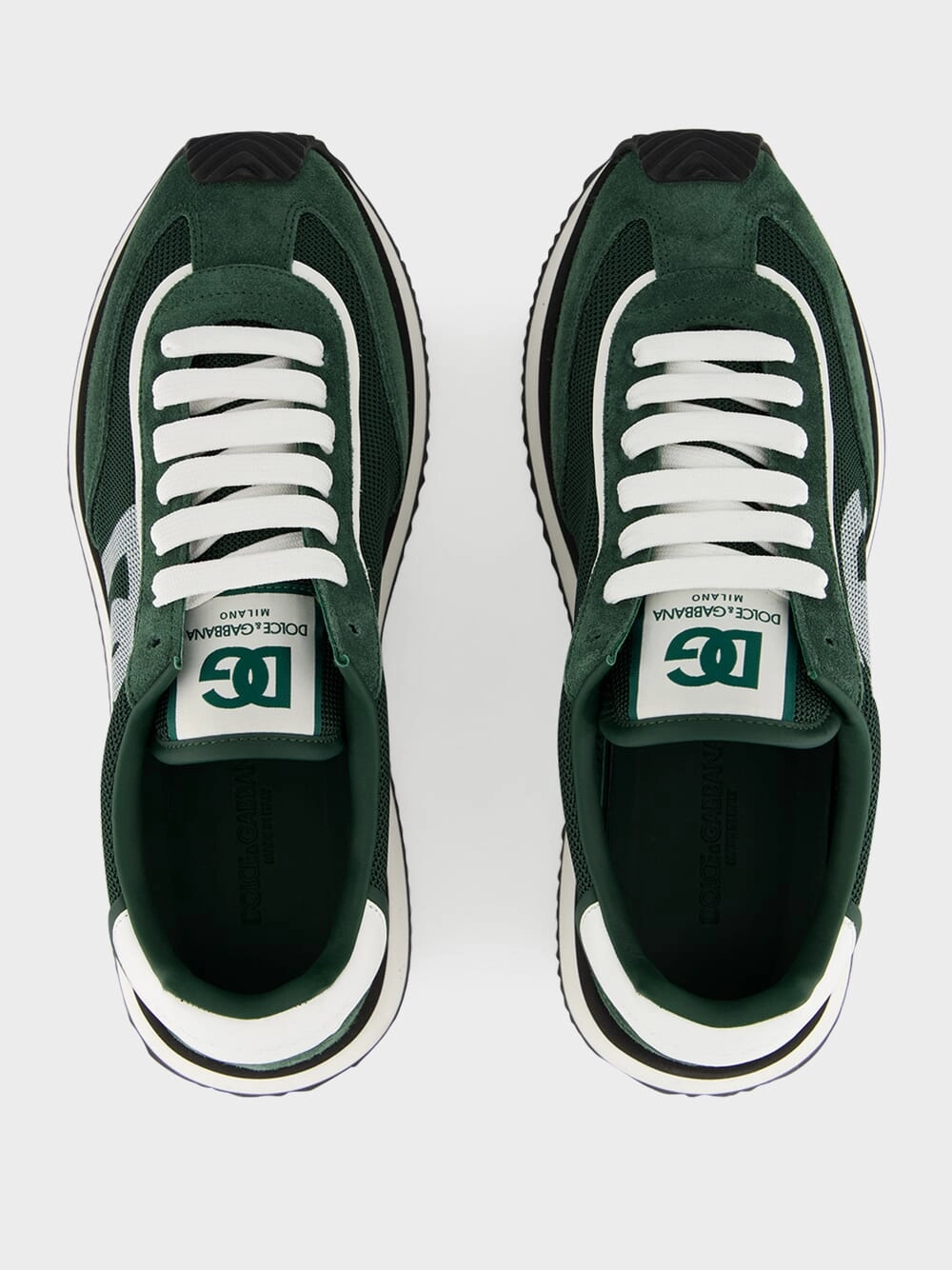 Forest Green Low-Top Suede Sneakers