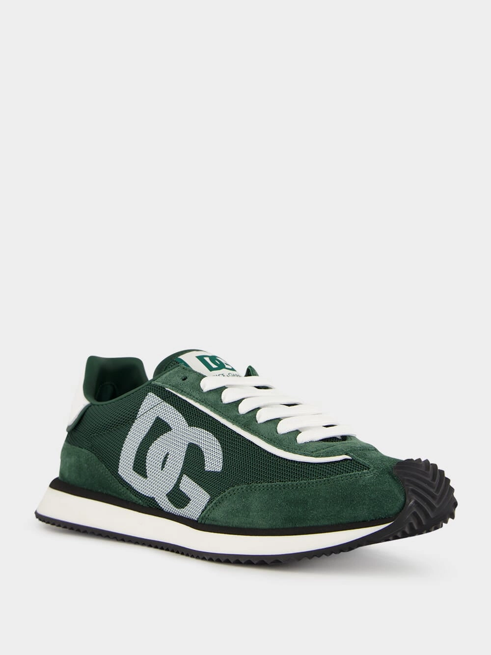 Forest Green Low-Top Suede Sneakers