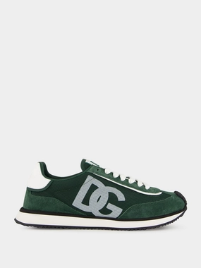 Forest Green Low-Top Suede Sneakers Promo deal Mens Sneakers
