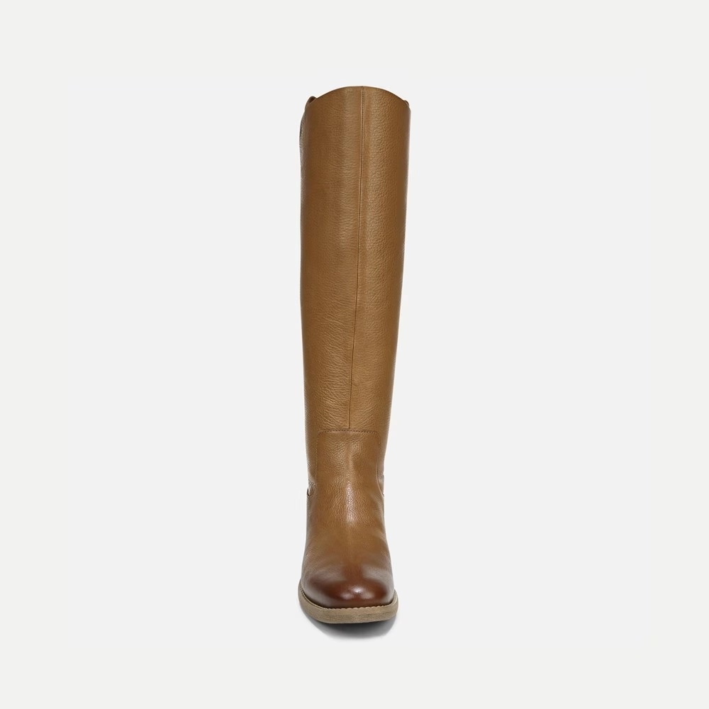 Franco Sarto Meyer Boots Women's US 6 Brown Leather Almond Toe Knee High ZPO3534