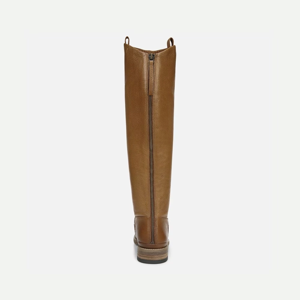 Franco Sarto Meyer Boots Women's US 6 Brown Leather Almond Toe Knee High ZPO3534