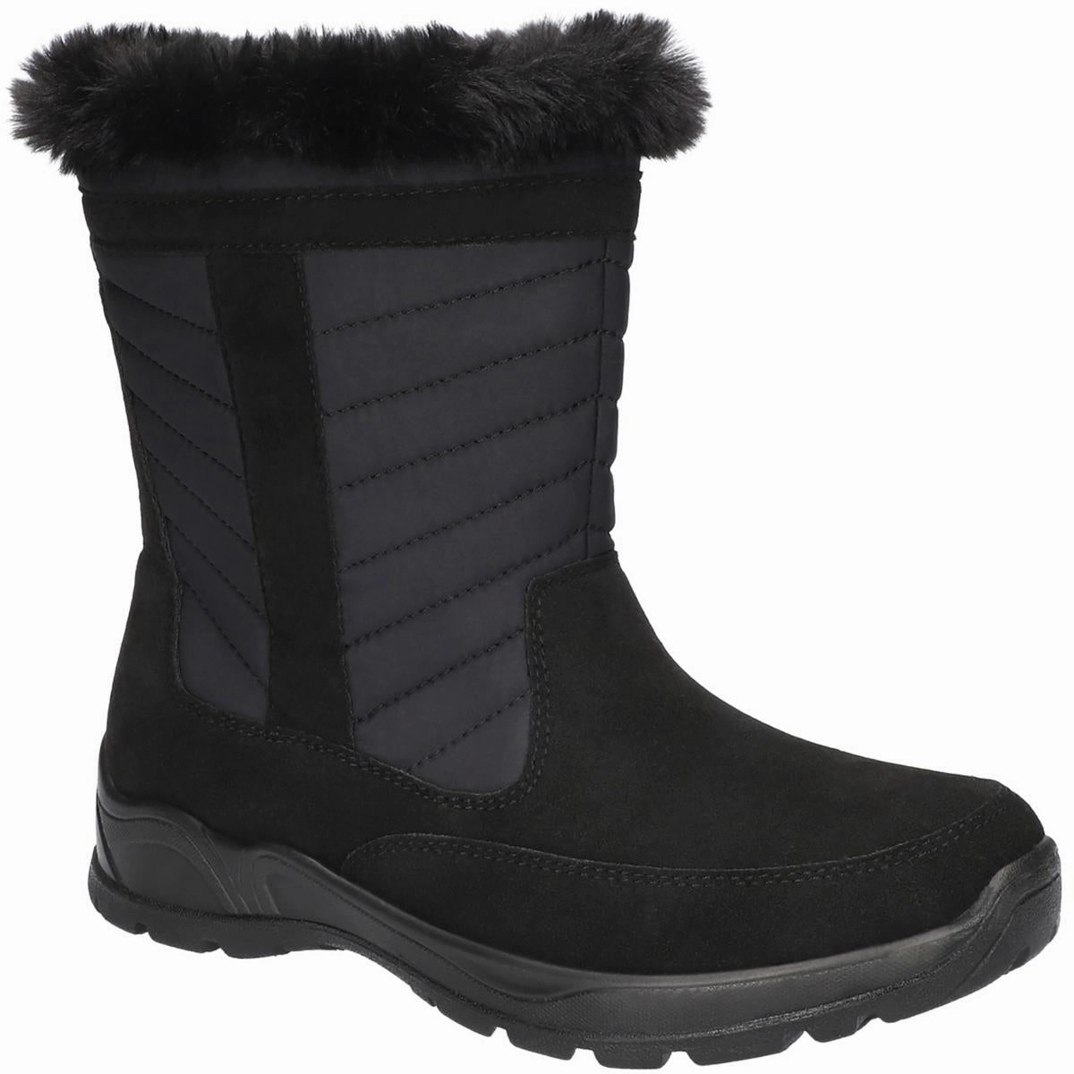 FRAZER Womens Faux Suede Zipper Winter & Snow Boots