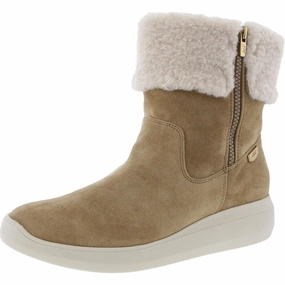 Frizby Womens Faux Fur Lined Faux Suede Shearling Boots Womens Fashion Boots outlet store