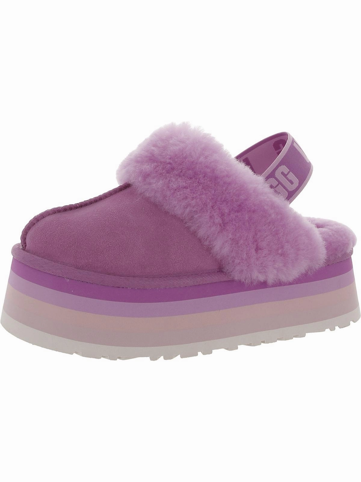 Funkette Womens Suede Shearling Slip-On Slippers Cozy Womens Slippers discount