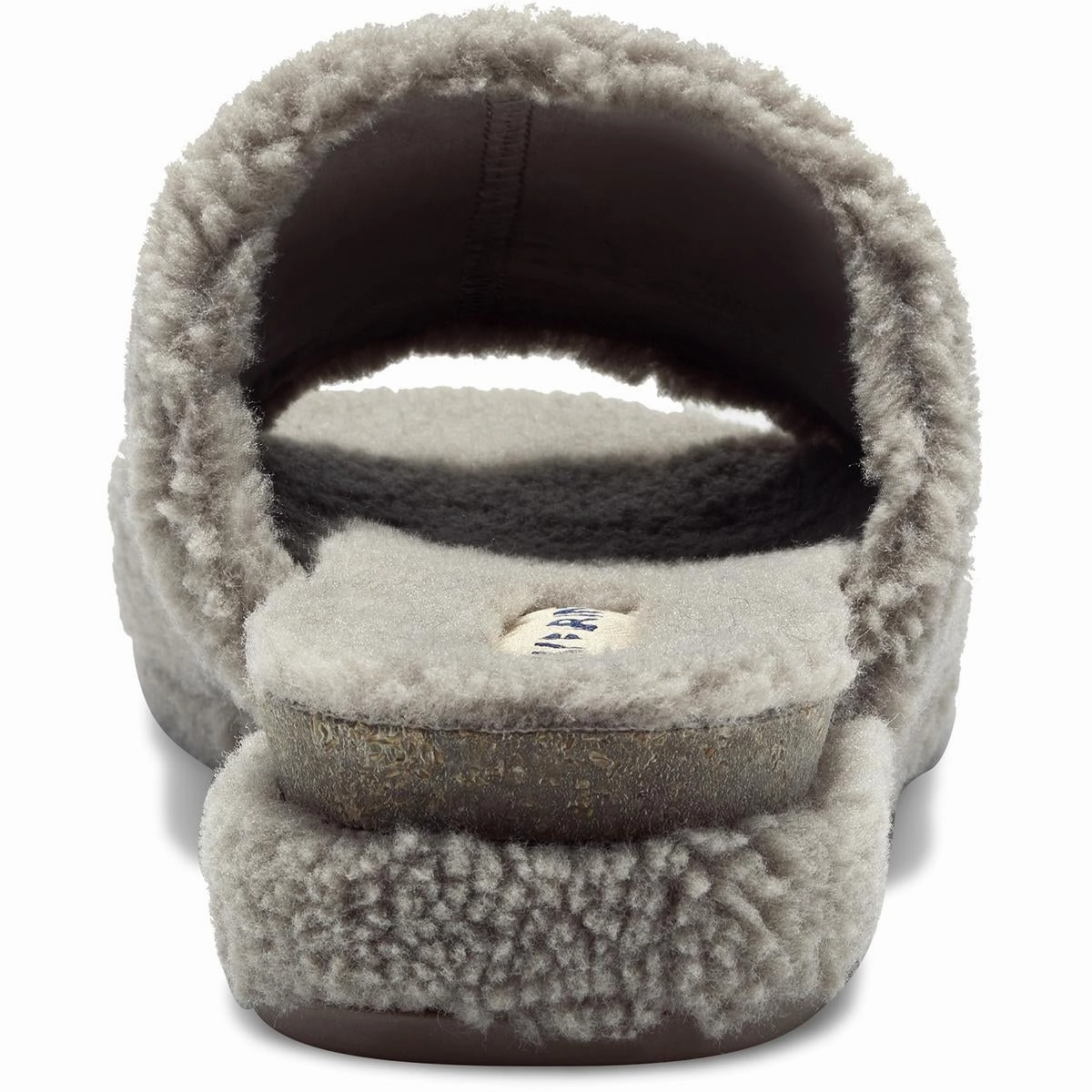 Gadini Womens Faux Fur Open Toe Fleece Slippers