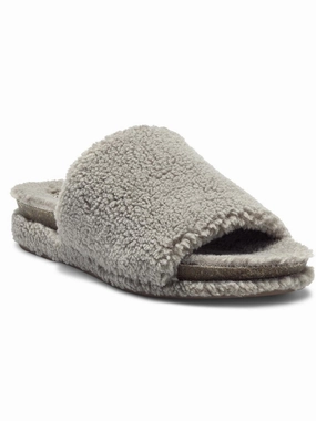 Gadini Womens Faux Fur Open Toe Fleece Slippers Cozy Womens Slippers discount