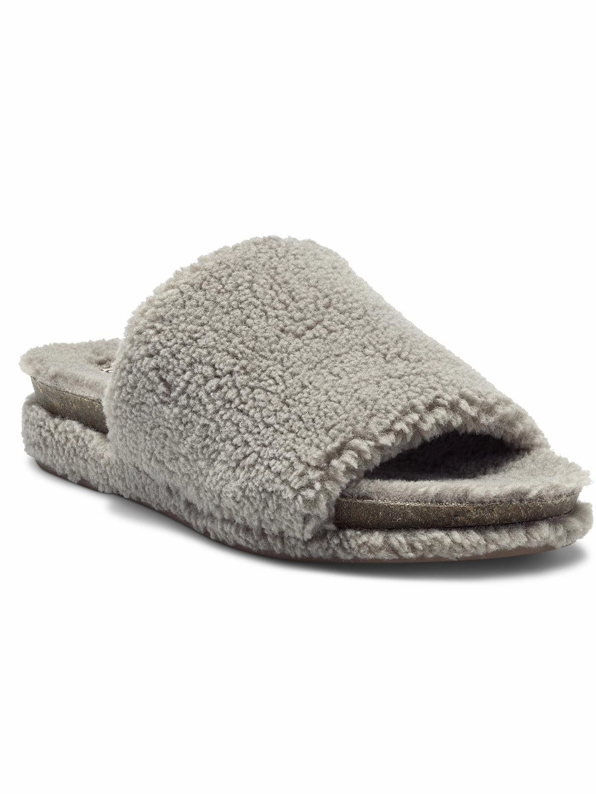 Gadini Womens Faux Fur Open Toe Fleece Slippers Cozy Womens Slippers discount