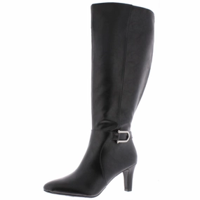 Galina Womens Faux Leather Wide Calf Knee-High Boots Womens Winter Boots promo deal