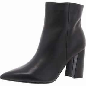 Gaylen Womens Block Heel Leather Ankle Boots Womens Boots clearance deals