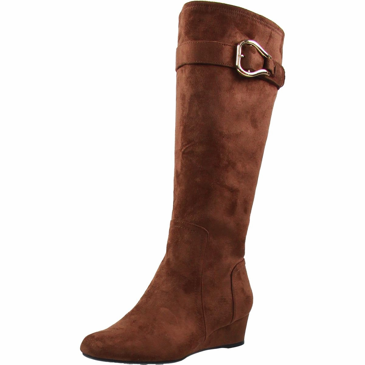 GELSEY Womens Textile Manmade Knee-High Boots