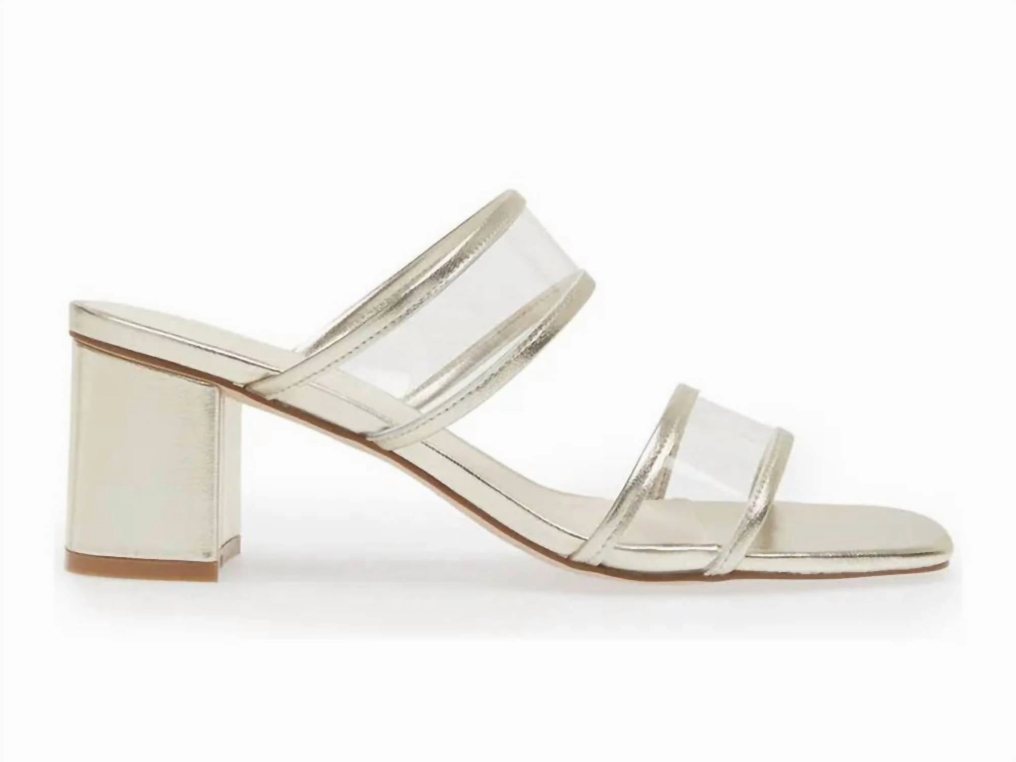 Ghost Sandal In Gold/clear