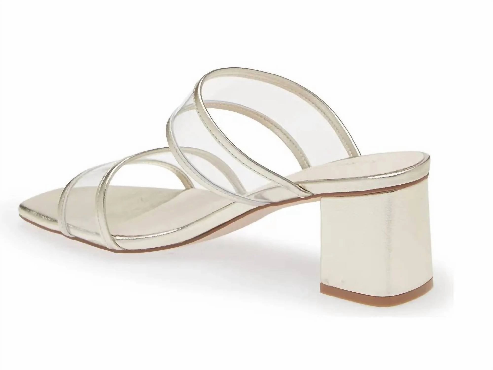 Ghost Sandal In Gold/clear