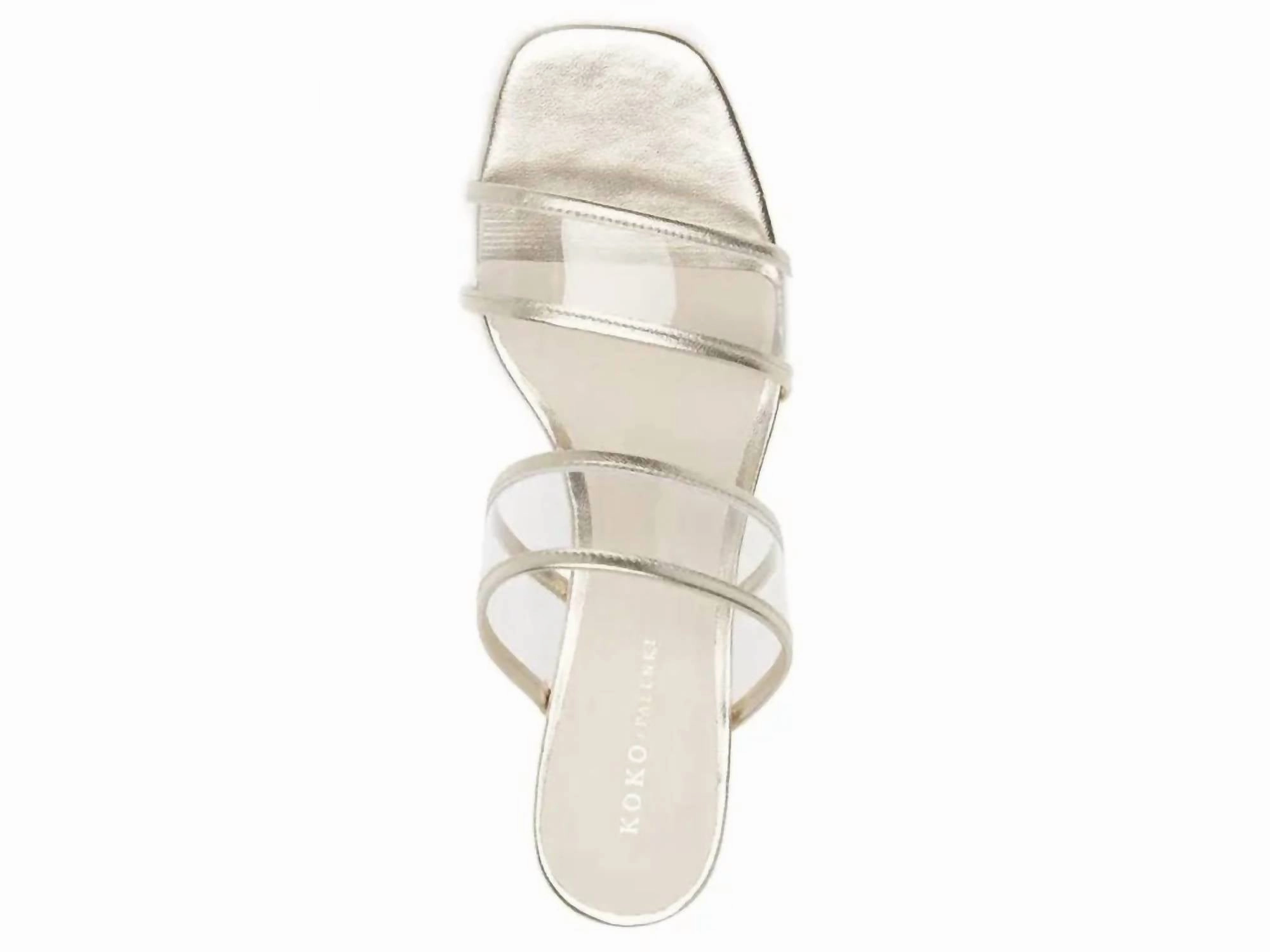 Ghost Sandal In Gold/clear