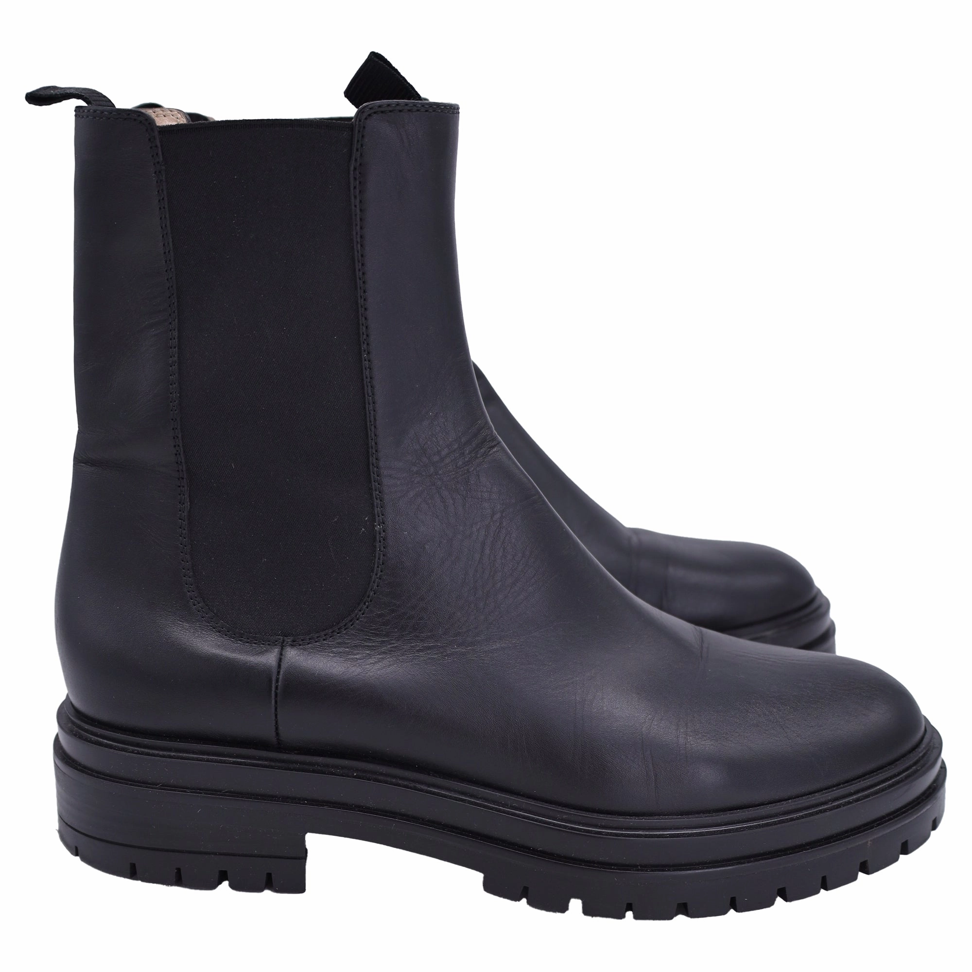 Gianvito Rossi Chester Ankle Boots in Black Leather Womens Fashion Boots outlet store