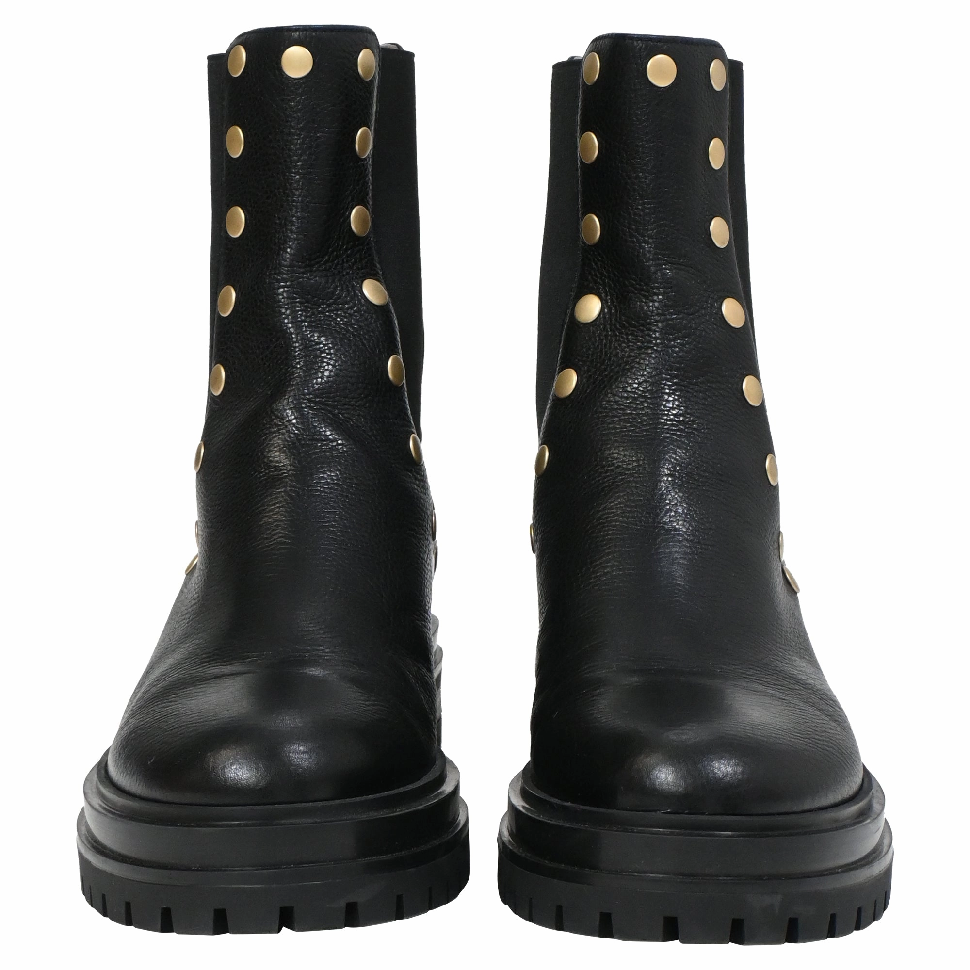 Gianvito Rossi Flair Stud Boots in Black Leather