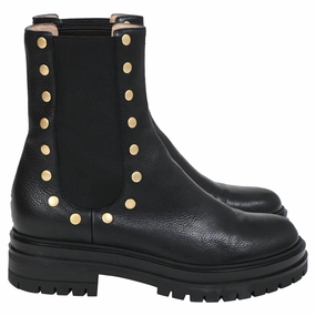 Gianvito Rossi Flair Stud Boots in Black Leather Womens Boots clearance deals
