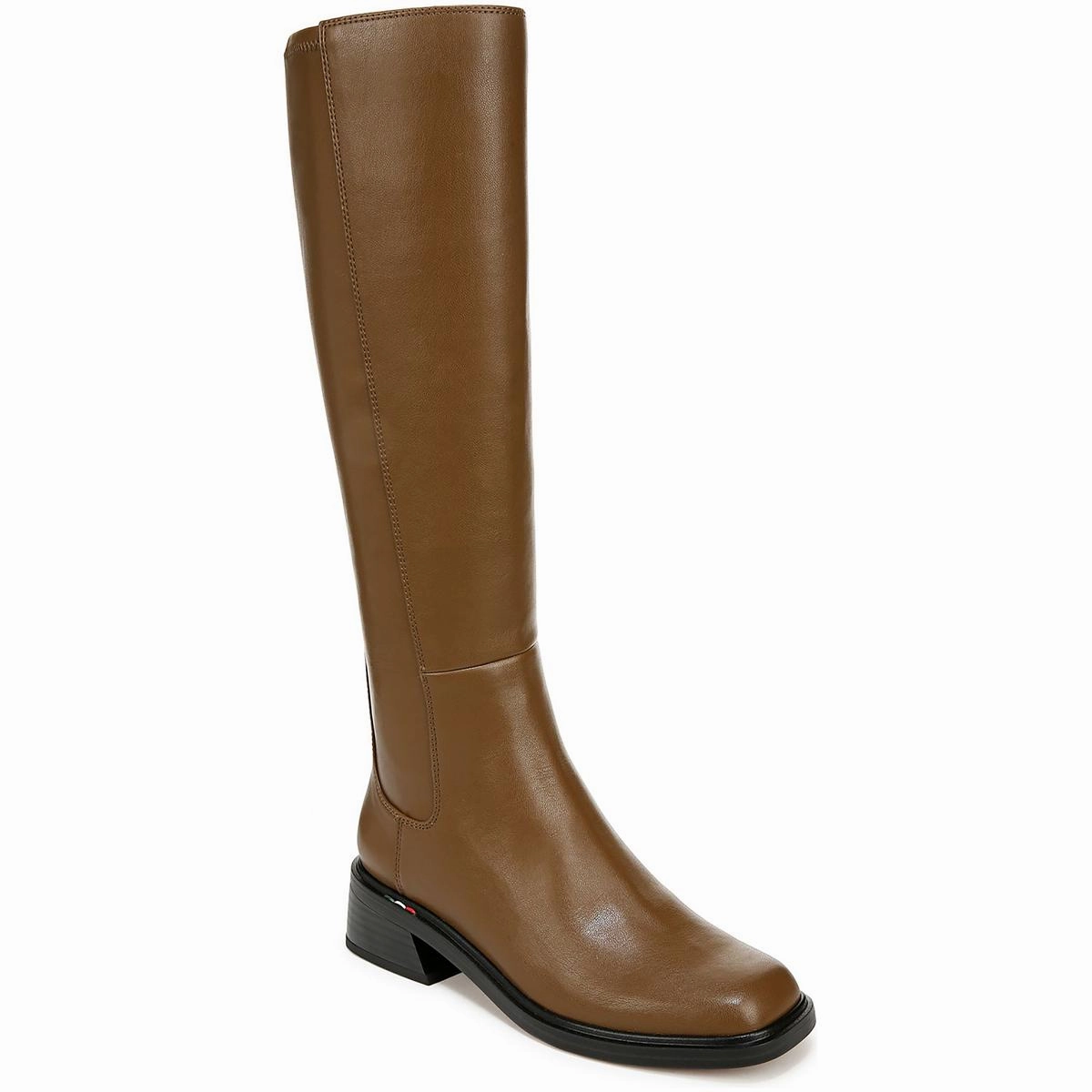 Giselle Womens Leather Square Toe Knee-High Boots