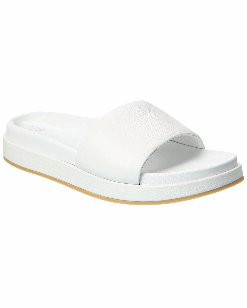 Giuseppe Zanotti Indi 10 Leather Slide Mens Sandals outlet deals