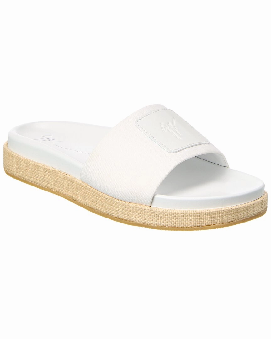 Giuseppe Zanotti Indi Canvas Slide Mens Sandals outlet deals