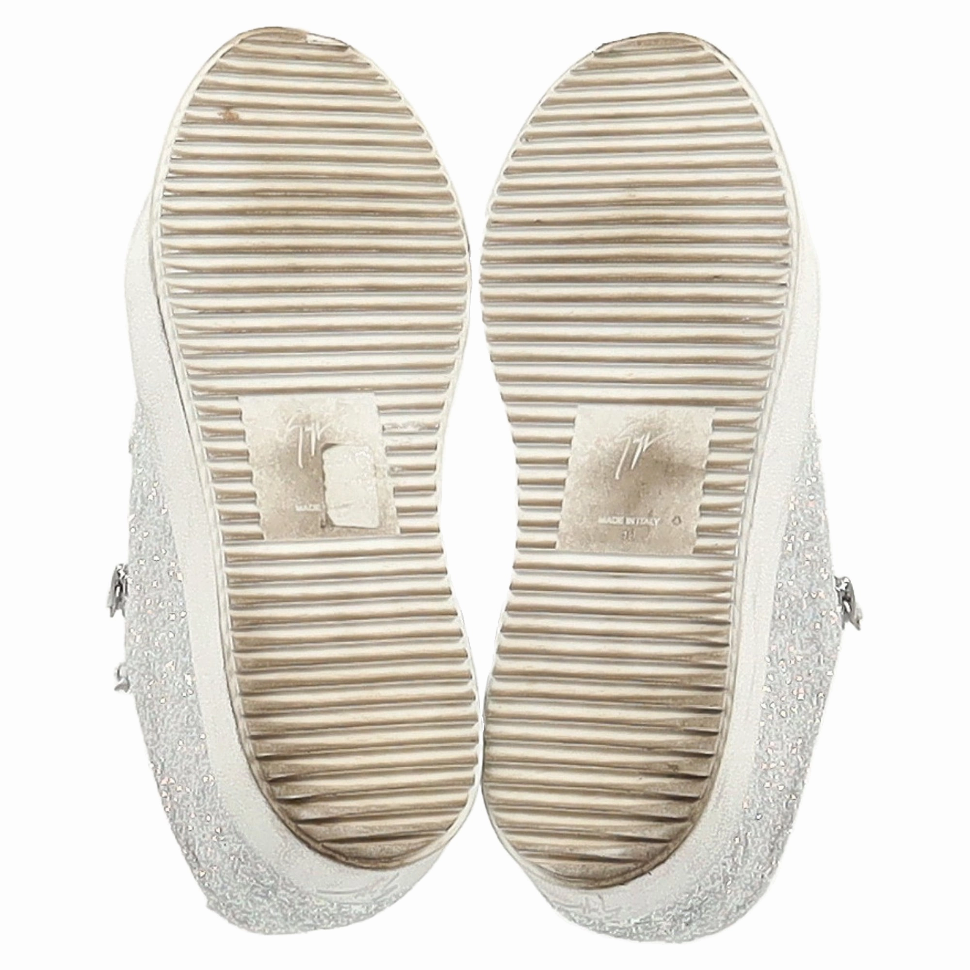 Giuseppe Zanotti May London Sneakers in White Glitter