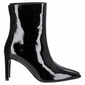 Giuseppe Zanotti Pointed Toe Ankle Boots in Black Patent Leather Womens Winter Boots promo deal