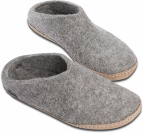 Glerups B-01 Felt Slipper Unisex US 17 Gray 100% Natural Merino Wool Clog FZP524 Womens Slippers at low price