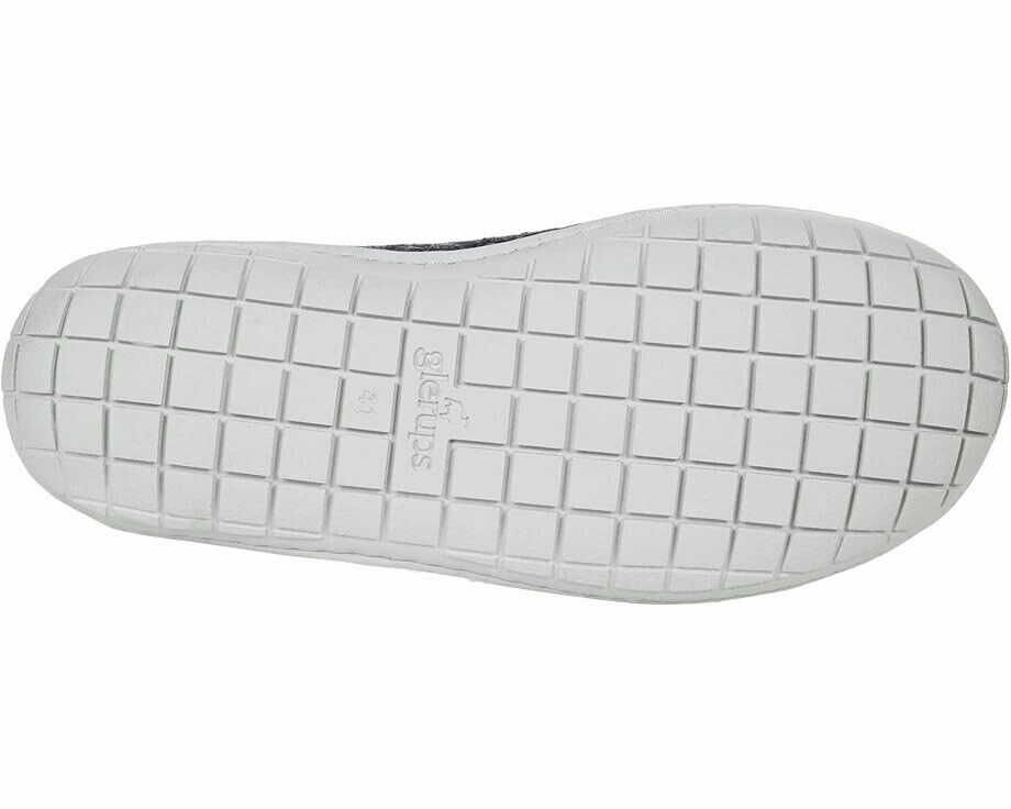 Glerups Slipper Unisex M10/W12 Charcoal Wool Round Toe Slip-On Comfort KHD451