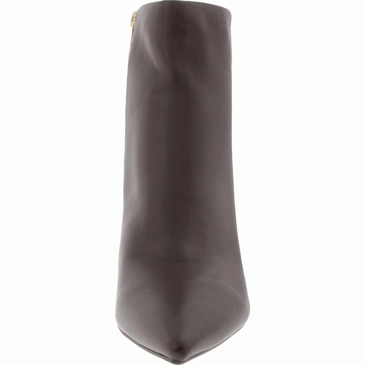 Glorena Womens Leather Pointed Toe Booties