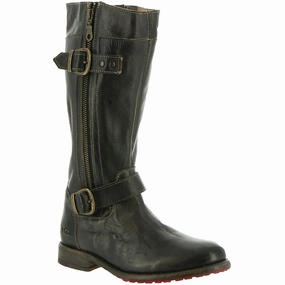 Gogo Lug Womens Leather Tall Motorcycle Boots Comfortable Womens Boots low price