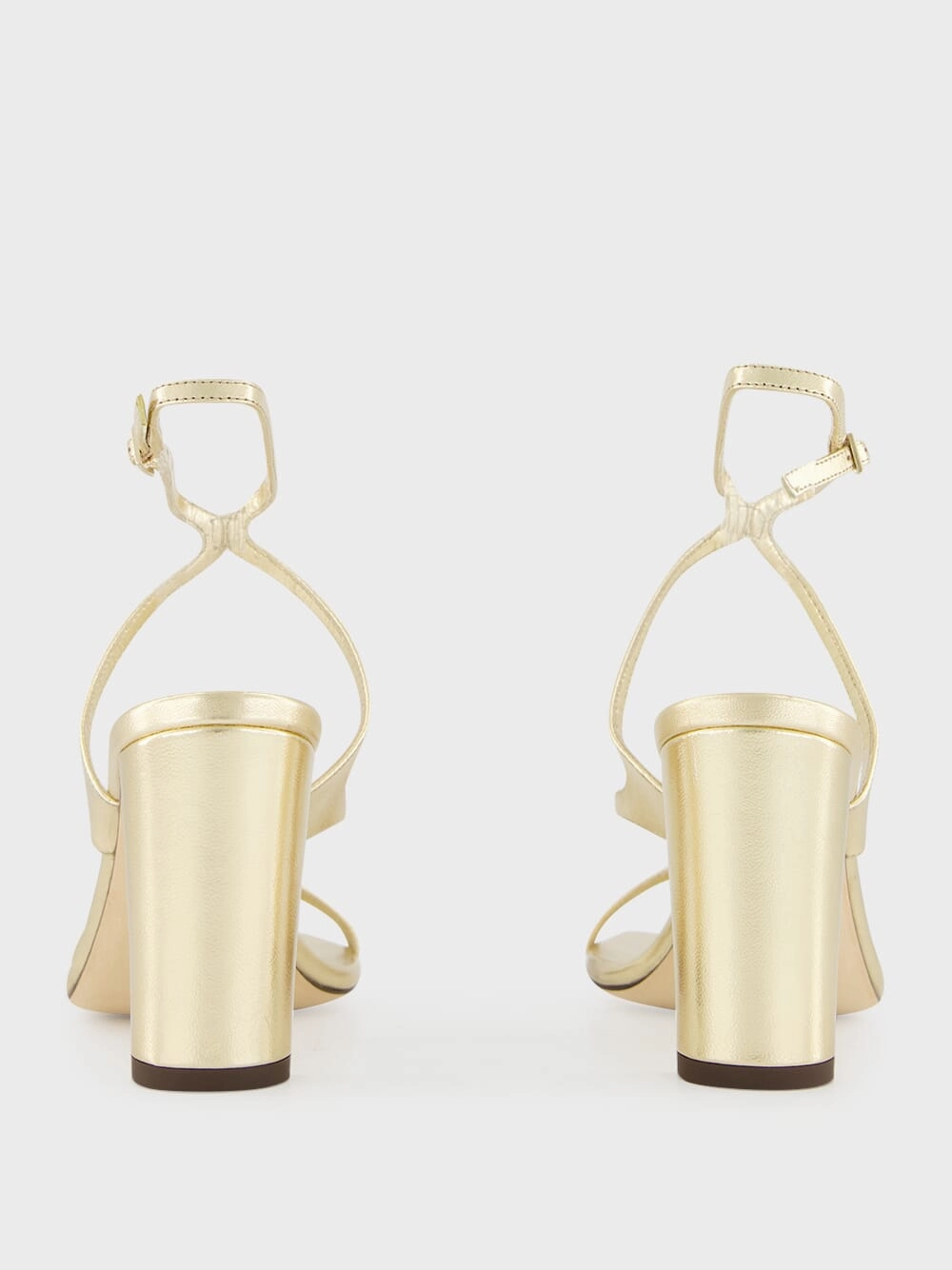 Gold Azie Metallic Nappa Leather Sandals