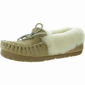 Good Moccasins Womens Bow Fur Moccasin Slippers Cozy Womens Slippers discount