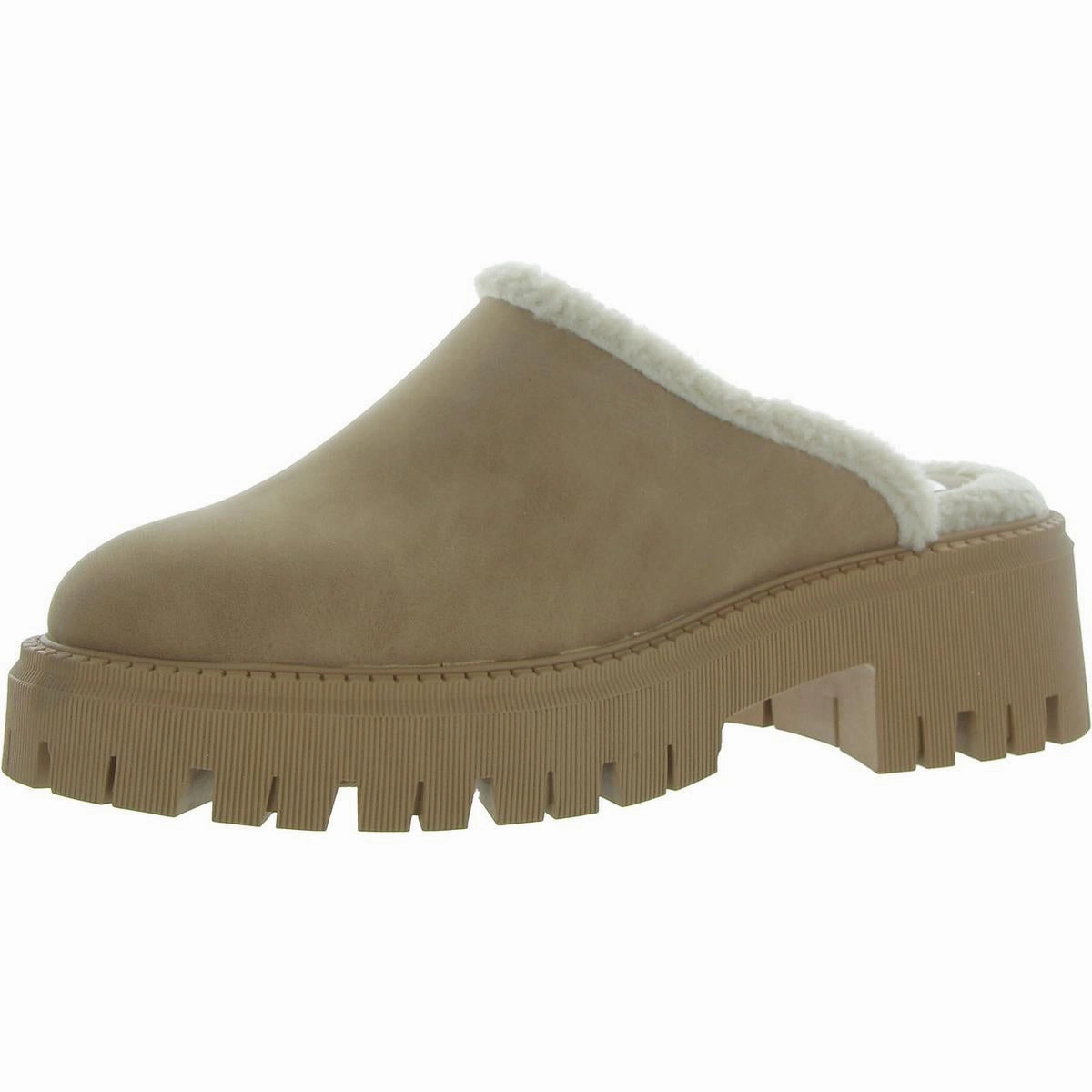 Gracelyn Womens Faux Leather Platform Loafer Slippers Cozy Womens Slippers discount