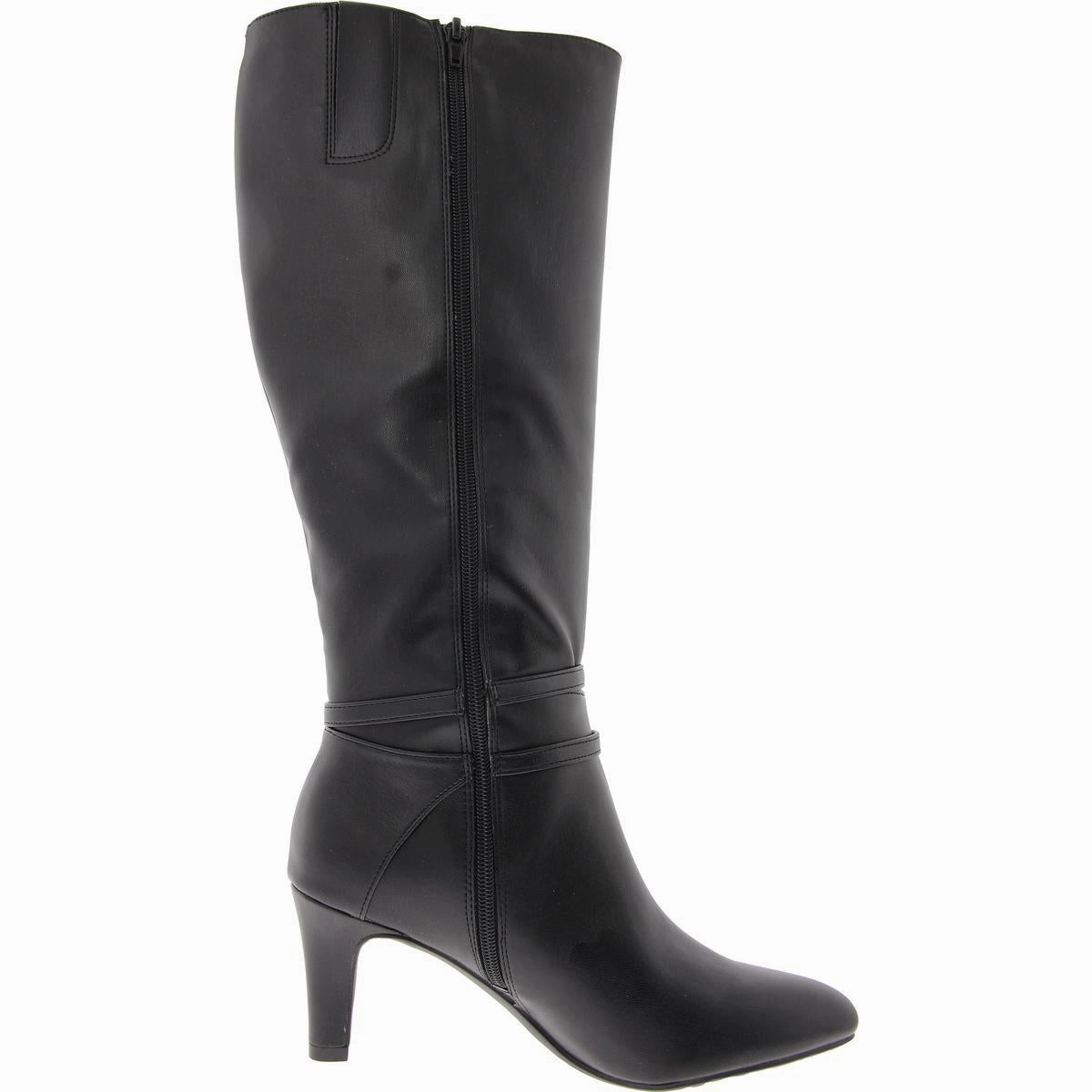 Guild  Womens Solid Faux Leather Knee-High Boots