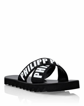 Gummy Sandals Philipp Plein TM Mens Sandals outlet deals