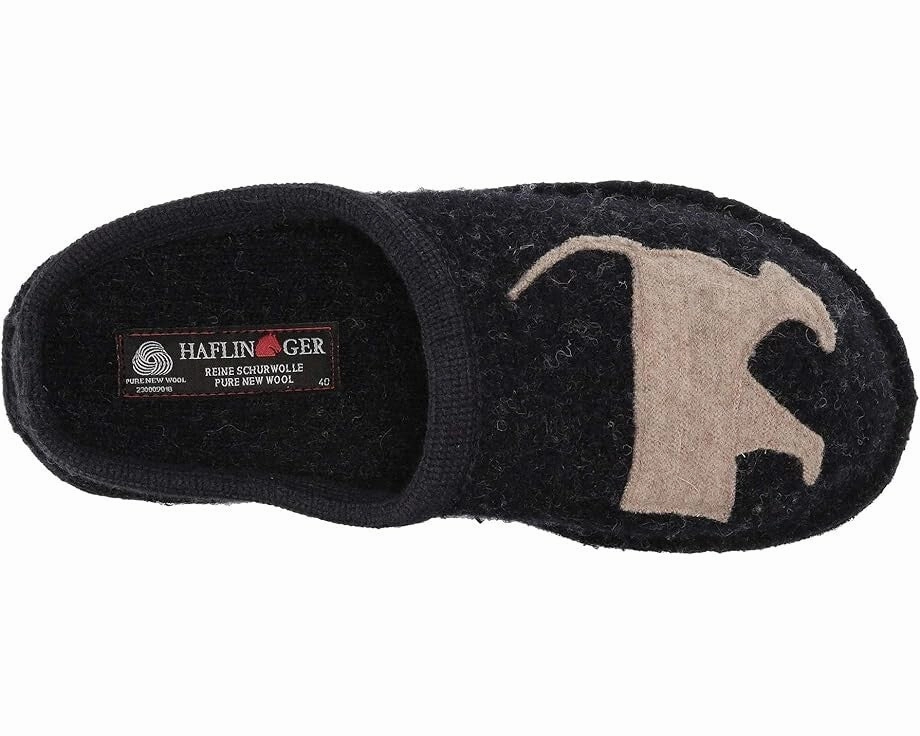 Haflinger Doggy Slippers Women's US 5 Blue Wool Round Toe Slip On Shoes JDM1832