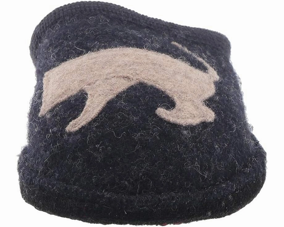 Haflinger Doggy Slippers Women's US 5 Blue Wool Round Toe Slip On Shoes JDM1832